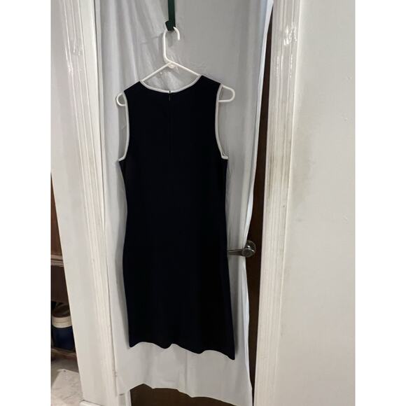 Brooks Brothers Navy Blue Tank Midi Sweater Dress Sz L Supima Cotton Blend - Picture 4 of 5